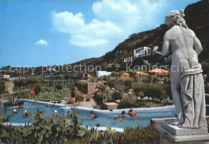 Forio d Ischia Giardini Terme Poseidon Statue Swimming Pool