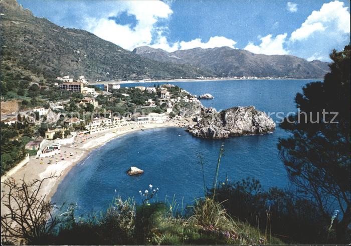 Taormina Sizilien Panorama Strand Kueste