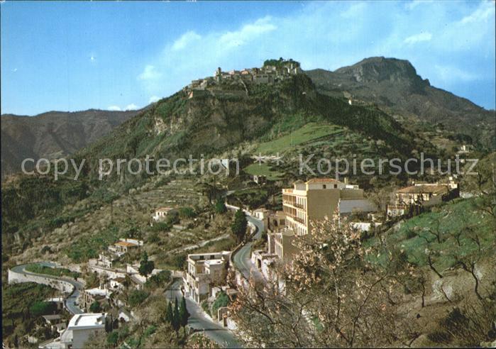 Taormina Sizilien Strada panoramica e Castel Mola