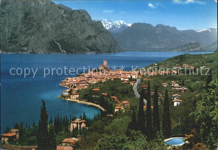 Malcesine Lago di Garda Panorama Gardasee Alpen