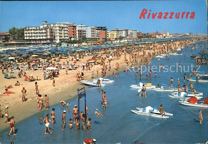 Rivazzurra Spiaggia e Alberghi visit dal mare Strand Hotels