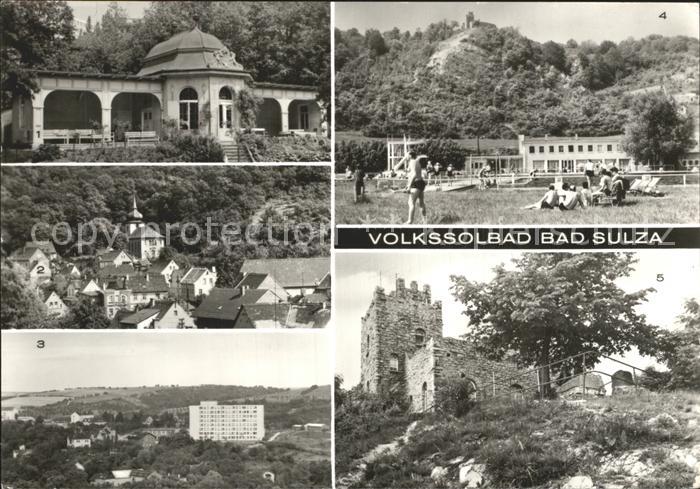 Bad Sulza Trinkhalle Herlitzberg Betthaus Wismut Sanatorium Soleschwimmbad Sonne