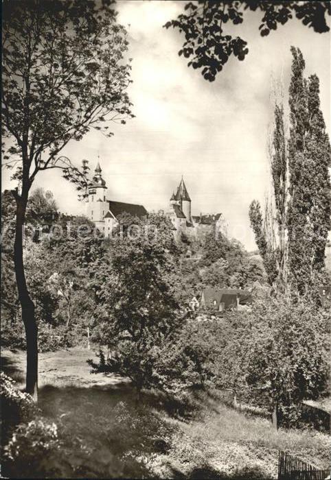 Schwarzenberg Erzgebirge Blick zu Schloss und Kirche