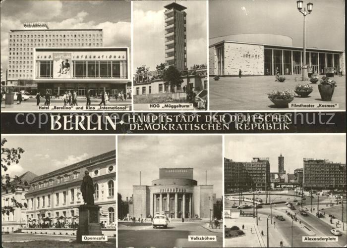 BERLIN CITY Hotel Berolina Kino HOG Mueggelturm Filmtheater Kosmos Operncafe De