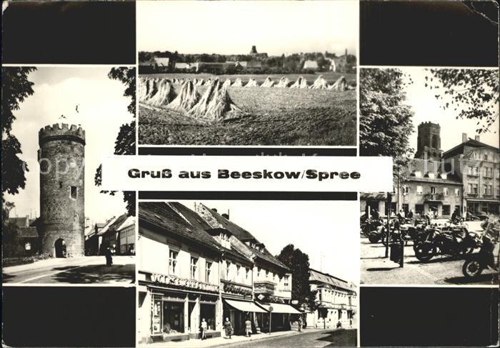 Beeskow Turm Felder Strassenpartie Platz