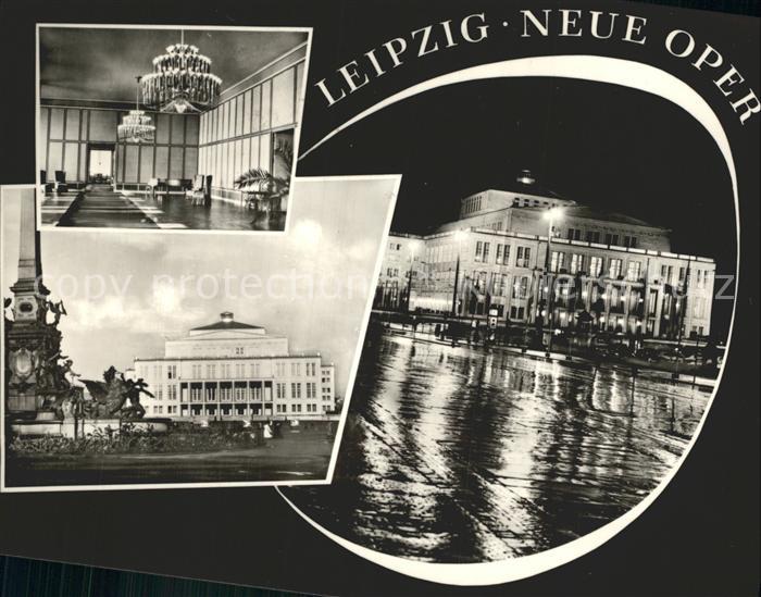 LEIPZIG Sachsen Neue Oper Nachtaufnahme Kronleuchter Denkmal