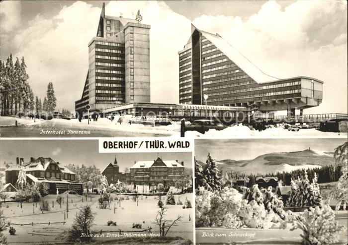 Oberhof Thueringen Interhotel Panorama Ernst Thaelmann Haus Schneekopf Winterspo