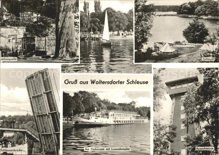 Woltersdorf Erkner Schleuse Schleusenbruecke Liebesquelle Segelboot Zeltstadt Au