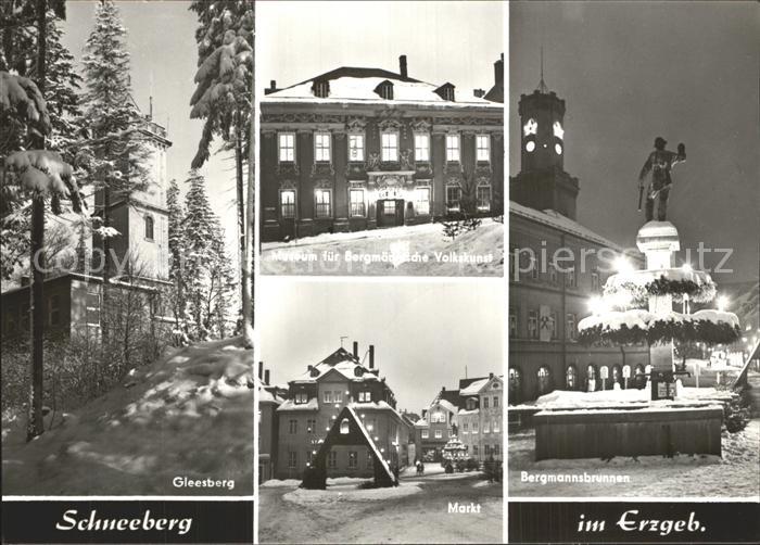 Schneeberg Erzgebirge Gleesberg Turm Museum Bergmaennische Volkskunst Bergmannsb