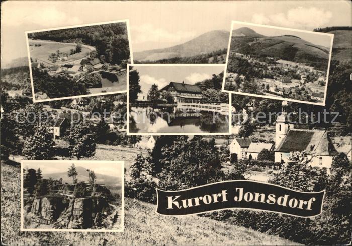 Jonsdorf Teilansichten Kurort Kirche Felsen