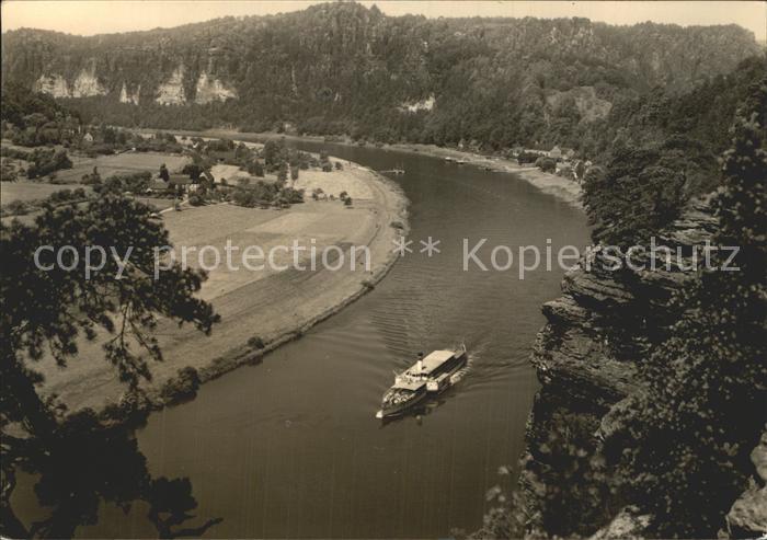 Rathen Saechsische Schweiz Elbe Dampfer Bastei Elbsandsteingebirge