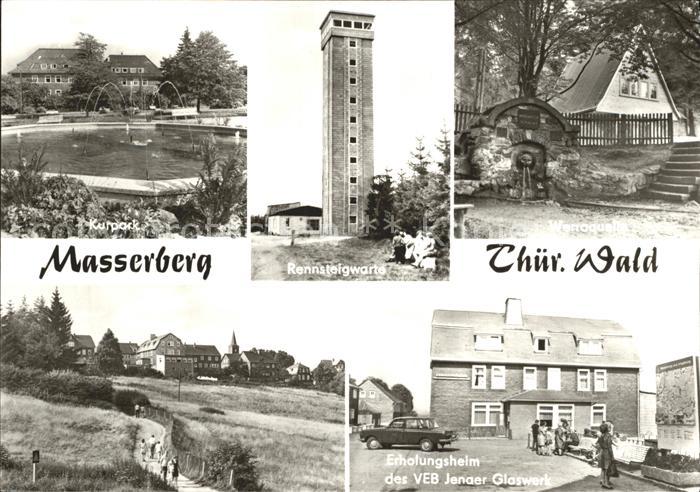 Masserberg Kurpark Rennsteigwarte Werraquelle Erholungsheim VEB Jenaer Glaswerk