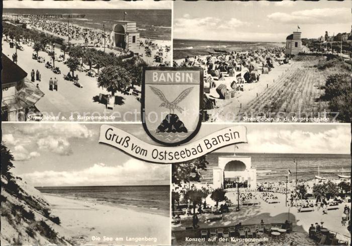 Bansin Ostseebad Strandleben Kurpromenade See am Langenberg Konzertpavillon