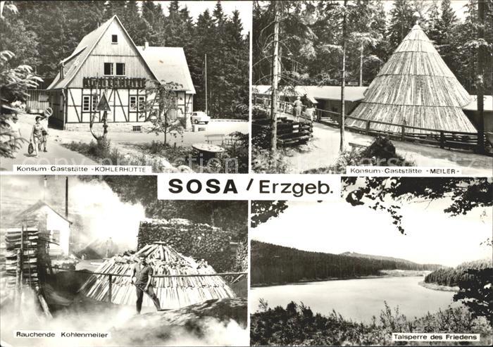 Sosa Erzgebirge Konsum Gaststaette Koehlerhuette Meiler Talsperre des Friedens K