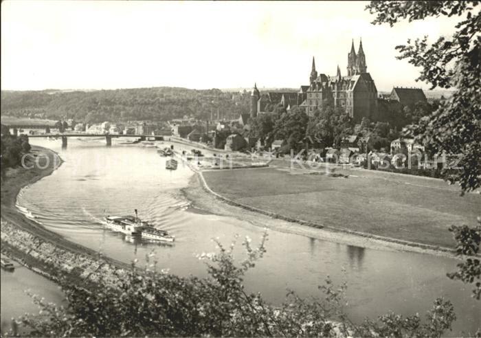 Meissen Elbe Sachsen Panorama Blick von Proschwitz Dom