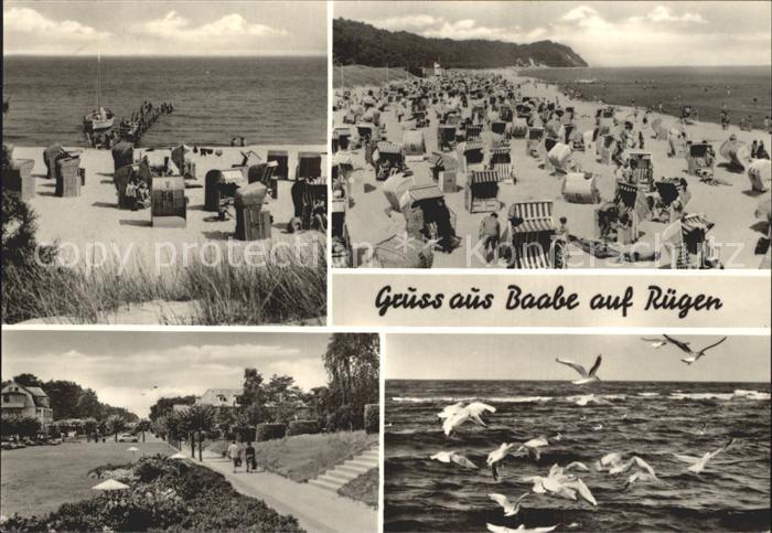 Baabe Ostseebad Ruegen Strandleben Promenade Moewen