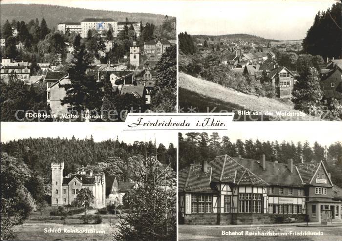 Friedrichroda FDGB Heim Walter Ulbricht Blick von Waldstrasse Bahnhof Reinhardsb