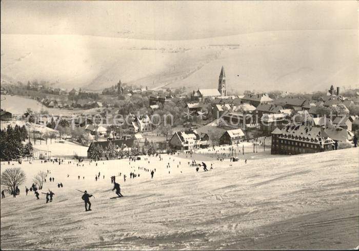 Oberwiesenthal Erzgebirge Skipiste Wintersportplatz Kurort