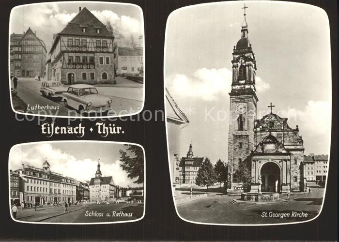 Eisenach Thueringen Lutherhaus St Georgen Kirche Schloss Rathaus