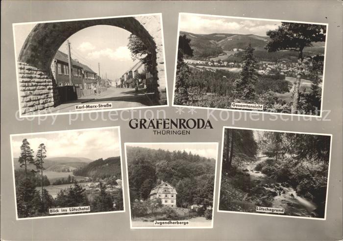 Graefenroda Karl Marx Strasse Gesamtansicht Luetschetal Jugendherberge Luetscheg