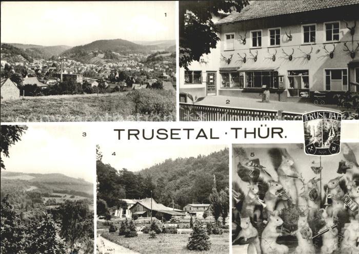 Trusetal uebersicht HO Gaststaette Wasserfall Teufelskanzel Hammerrasen Eichhoer