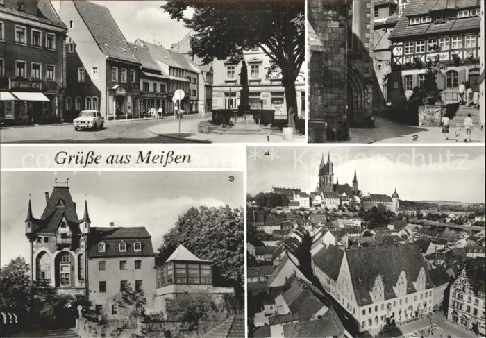 Meissen Elbe Sachsen Rathenauplatz Gaststaette Burg Frauenkirche