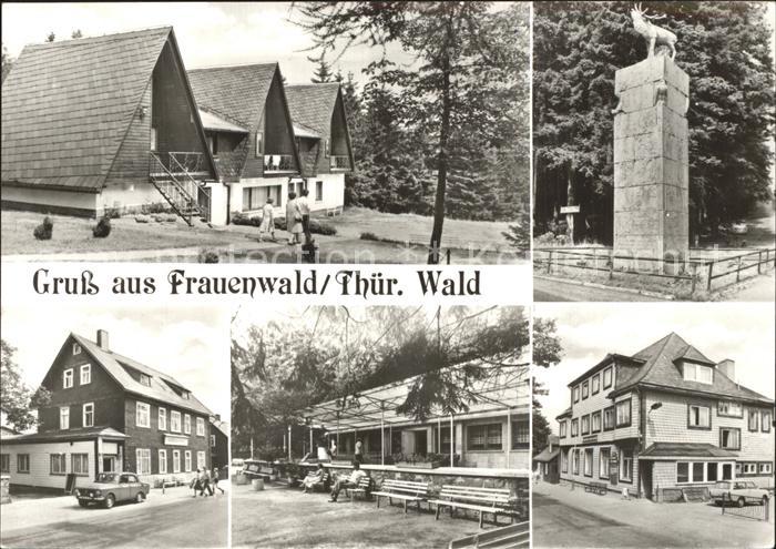 Frauenwald Thueringen Finnhuetten Monument HO Gaststaette Waldfrieden Cafe FDGB