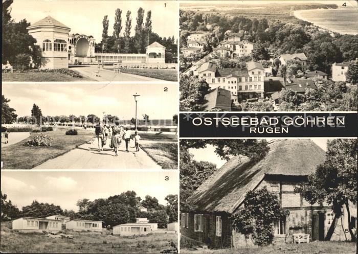 Goehren Ruegen Musikpavillon Promenade FDGB Urlauberdorf Strohdachhaus