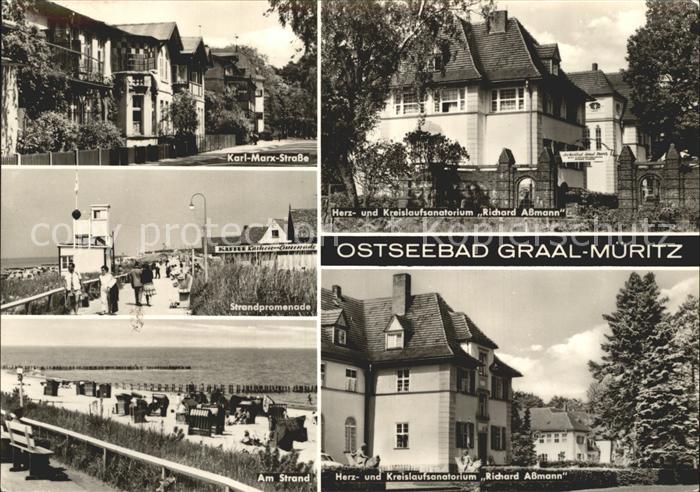 Graal-Mueritz Ostseebad Karl Marx Strasse Strand Promenade Sanatorium Assmann