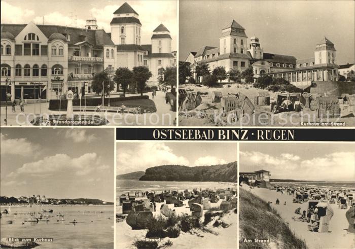 Binz Ruegen Strandpromenade Uhr Kurhaus Strand