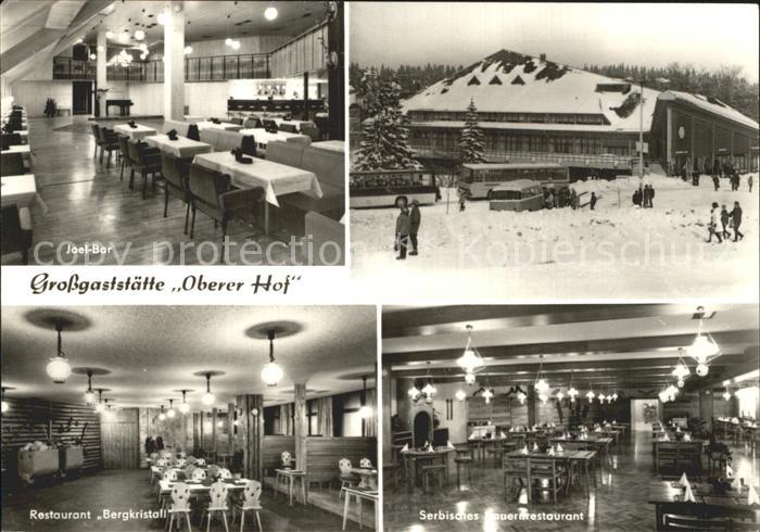 Oberhof Thueringen Grossgaststaette Oberer Hof Bar Restaurant