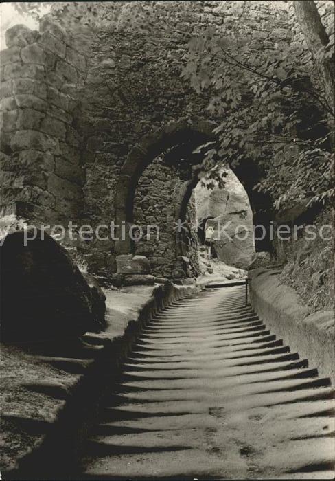 Oybin Sachsen Treppenaufgang zum Burgtor