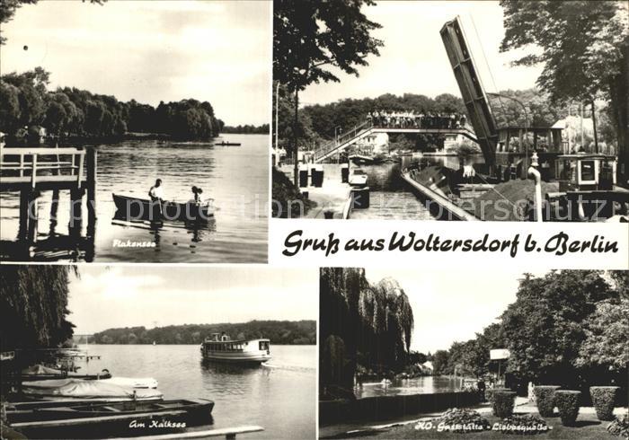 Woltersdorf Erkner Flakensee Schleuse Kalksee Ausflugsboot HO Gaststaette Liebes