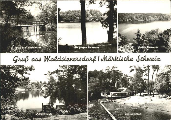 Waldsieversdorf Steg Papillensee Daebersee Karpfenteich Volksbad