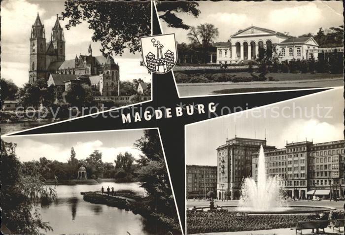 MAGDEBURG CITY Dom Schloss Springbrunnen Park