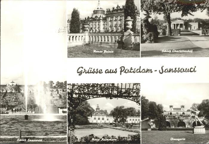 Potsdam Schloss Sanssouci Fontaene Neues Palais Charlottenhof Orangerie Neue Kam