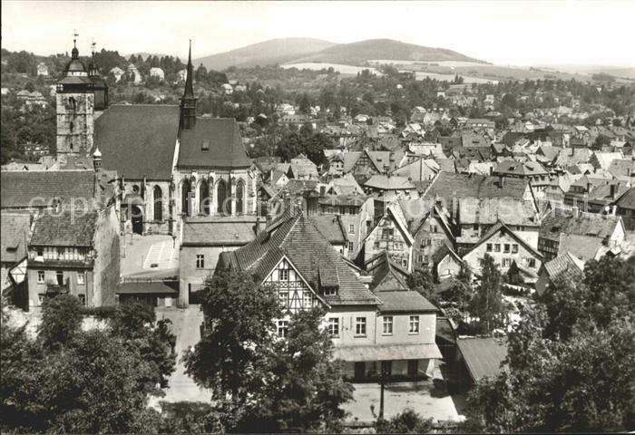 Schmalkalden Thueringen Ortsansicht mit Kirche