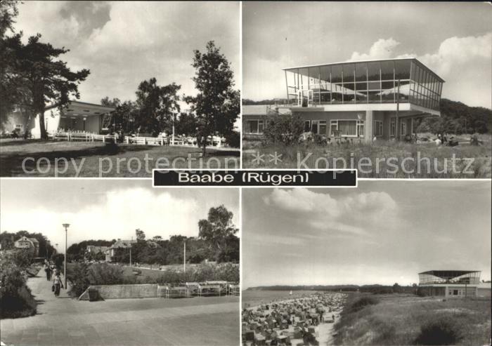 Baabe Ostseebad Ruegen Konzertpavillon Gaststaette Promenade Strand