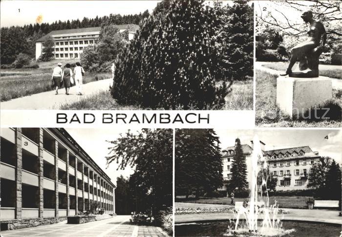 Bad Brambach Julius Fucik Haus Skulptur Nixe Kurpark Juliot Curie Haus Springbru