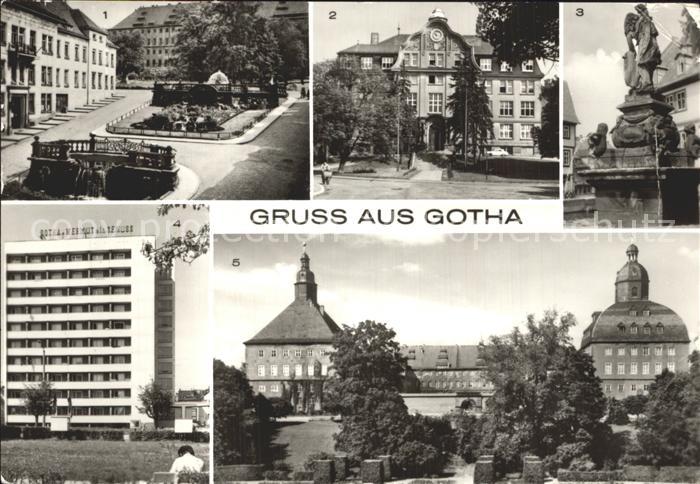 Gotha Thueringen Wasserkunst Schlossberg Ingenieurschule fuer Bauwesen Rathausbr