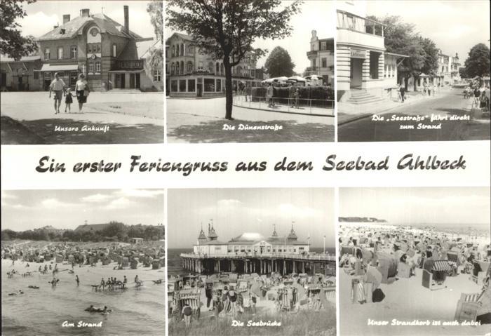 Ahlbeck Ostseebad Duenenstrasse Seestrasse Strand Seebruecke