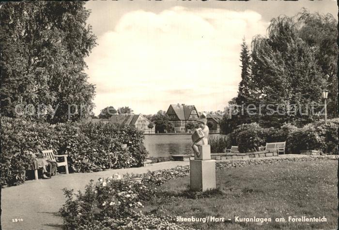 Ilsenburg Harz Kuranlagen am Forellenteich Denkmal