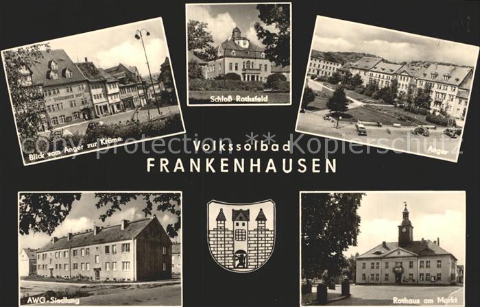 Frankenhausen Bad Anger Kraeme Schloss Rathsfeld AWG Siedlung Rathaus Markt