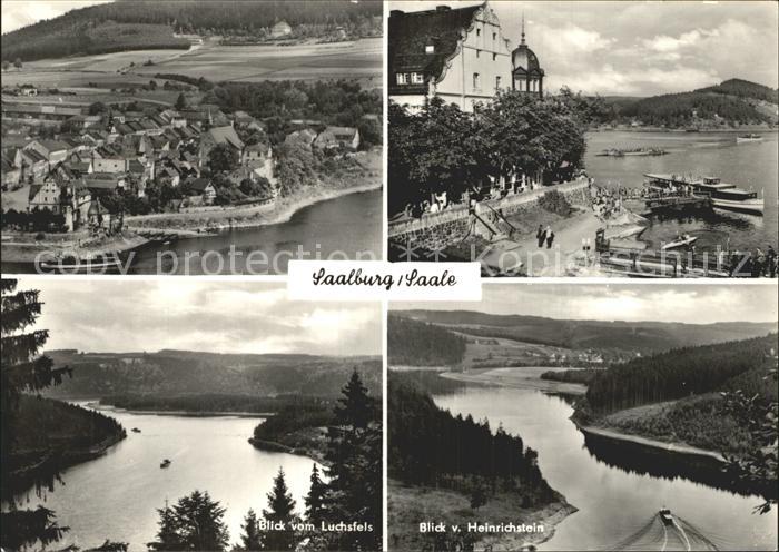 Saalburg Saale Panorama Blick vom Luchsfels Heinrichstein Hotel Restaurant Boots