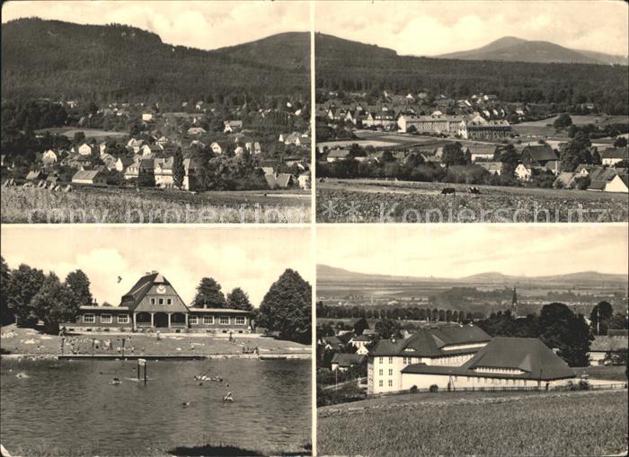 Olbersdorf Sachsen Panorama Badestrand am See