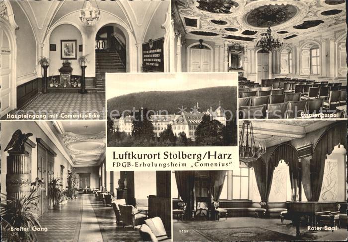 Stolberg Harz FDGB Erholungsheim Comenius Haupteingang Gang Saal