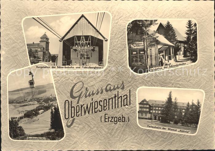 Oberwiesenthal Erzgebirge Bergstation Schwebebahn Fichtelberghaus Talstation Fer