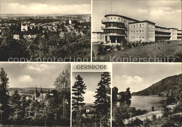 Gernrode Harz Blick vom Panoramaweg FDGB Ferienheim Fritz Heckert Stiftskirche O