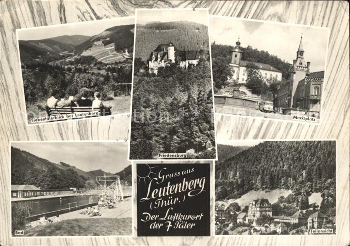 Leutenberg Thueringen Siebentaelerblick Friedensburg Marktplatz Schwimmbad