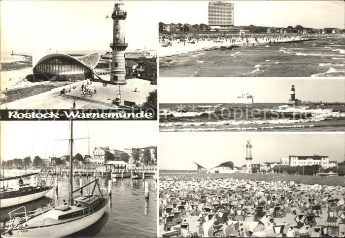 Warnemuende Ostseebad Gaststaette Teepott Leuchtturm Yachthafen Hotel Neptun Fae